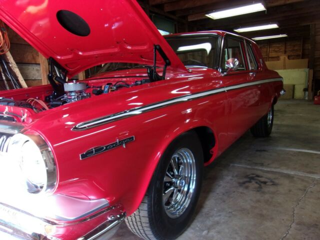 1963 Red Dodge 2 Door Sedan Sedan