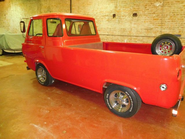 1963 Viper Red Ford E-Series Van 5 window cab