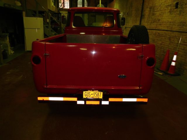 1963 Viper Red Ford E-Series Van 5 window cab