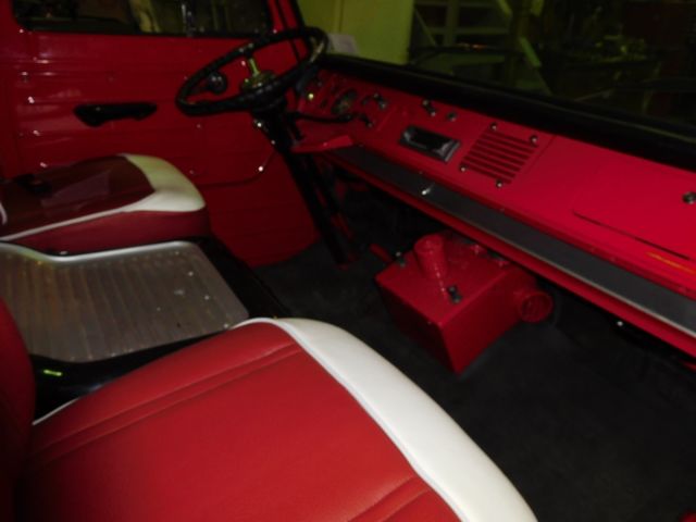 1963 Viper Red Ford E-Series Van 5 window cab
