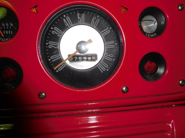 1963 Viper Red Ford E-Series Van 5 window cab