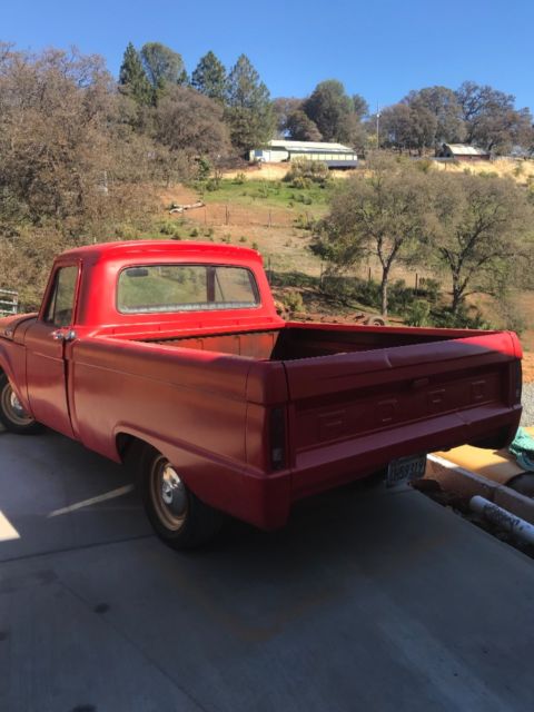 1963 Red Ford F-100