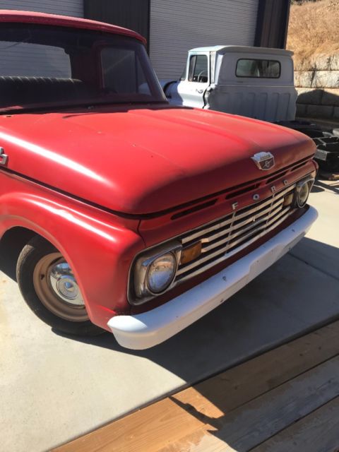 1963 Red Ford F-100