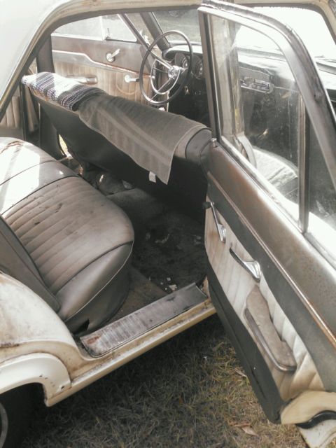 1963 White Ford Fairlane 4 door