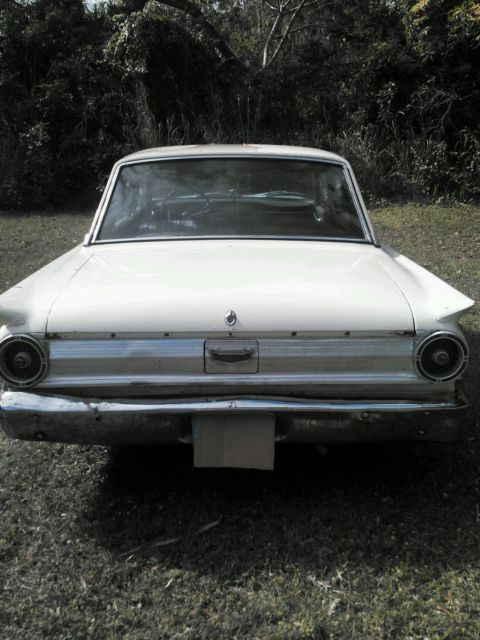 1963 White Ford Fairlane 4 door