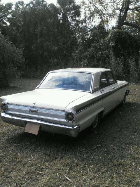 1963 White Ford Fairlane 4 door