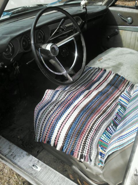1963 White Ford Fairlane 4 door