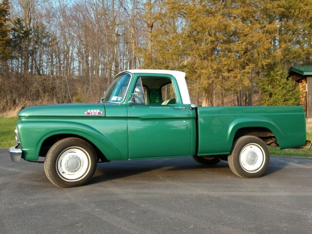 1963 Green with White top Ford F-100 Standard Cab Pickup