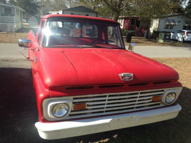 1963 Red Ford F-100