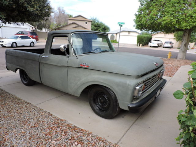 1963 Green Primer Ford F-100 Short Bed Truck