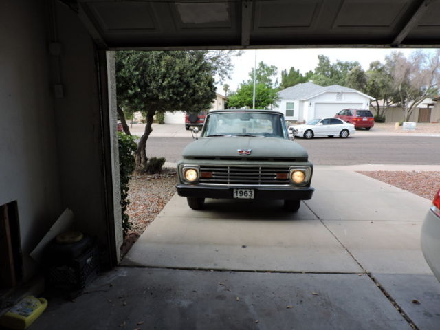 1963 Green Primer Ford F-100 Short Bed Truck