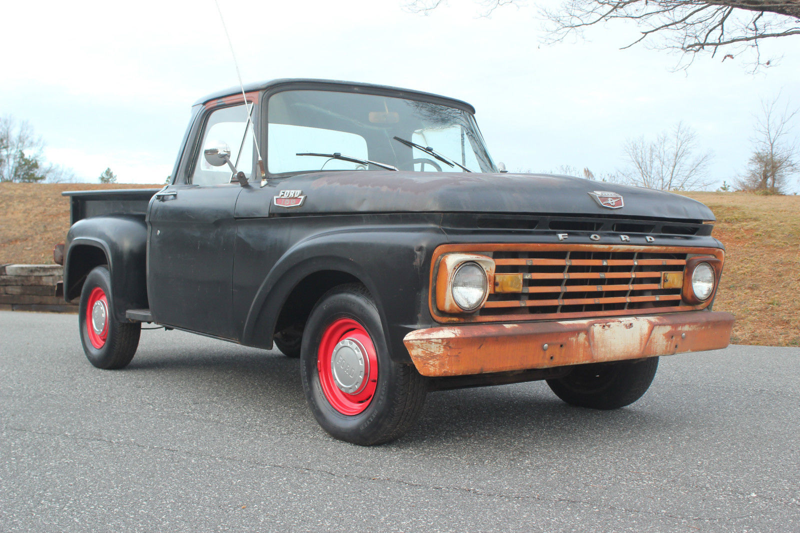 1963 Black Ford F-100 Standard Cab Pickup
