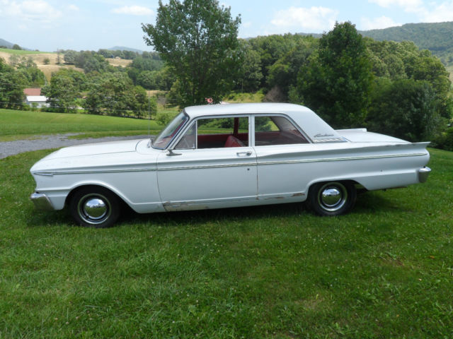 1963 White Ford Fairlane Sedan