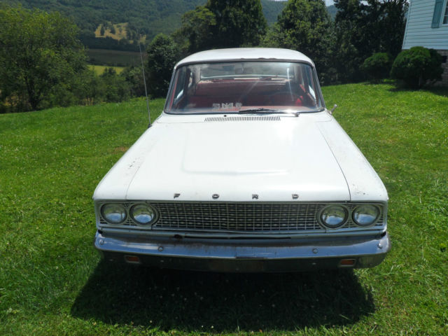 1963 White Ford Fairlane Sedan