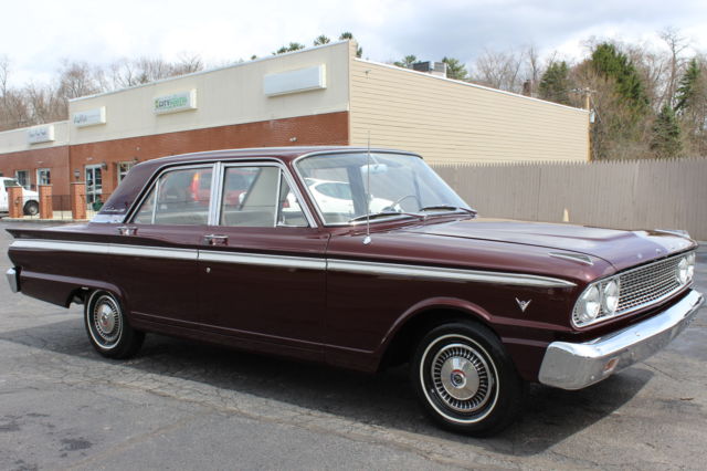 1963 Burgundy Ford Fairlane Sedan