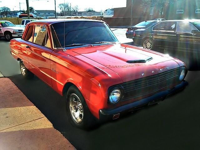 1963 Orange and Black Ford Falcon Coupe