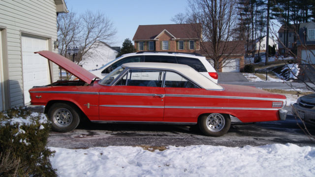 1963 Red Ford Galaxie Fastback