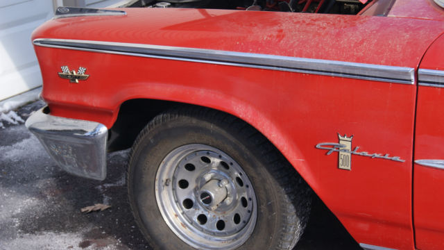 1963 Red Ford Galaxie Fastback