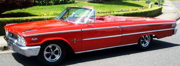 1963 Red Ford Galaxie Convertible