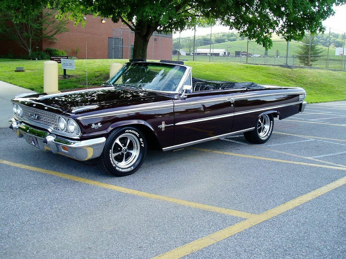 1963 Black Ford Galaxie Convertible