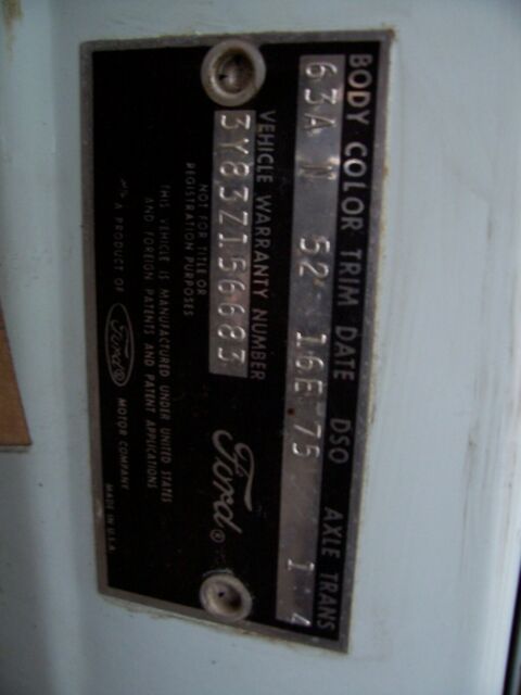 1963 Blue Ford Thunderbird Coupe