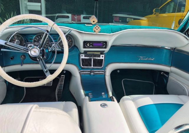 1963 White / Turquoise Ford Thunderbird Convertible