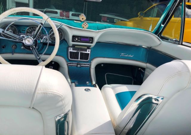 1963 White / Turquoise Ford Thunderbird Convertible