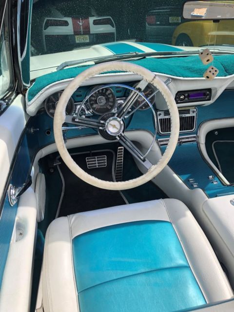 1963 White / Turquoise Ford Thunderbird Convertible