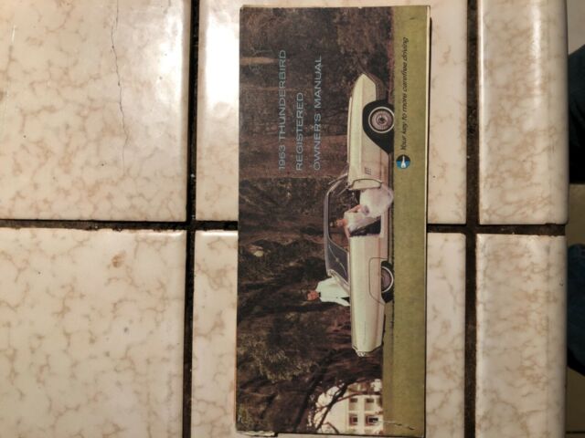 1963 White Ford Thunderbird 2 door