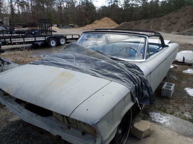 1963 light blue Ford Galaxie Convertible