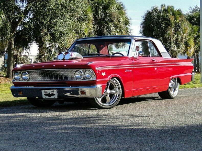 1963 Red Ford Fairlane Hardtop