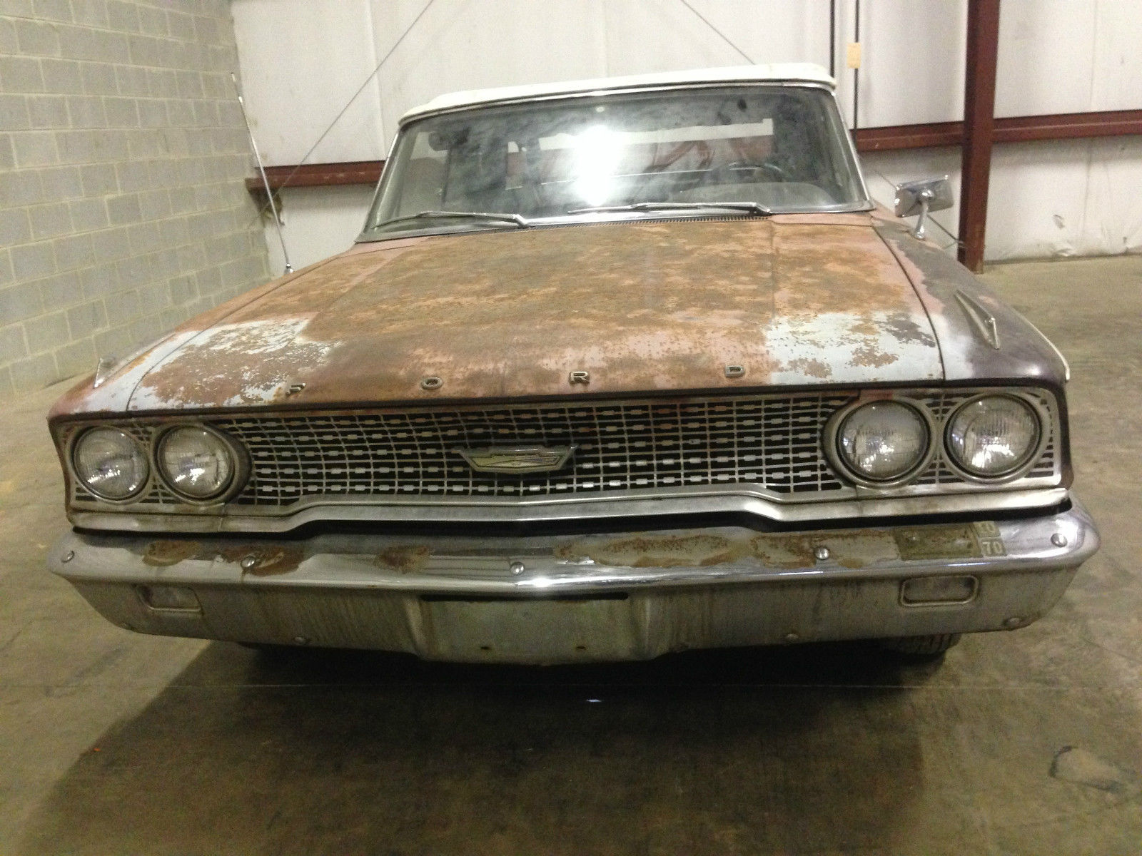 1963 Burgundy Ford Galaxie Convertible