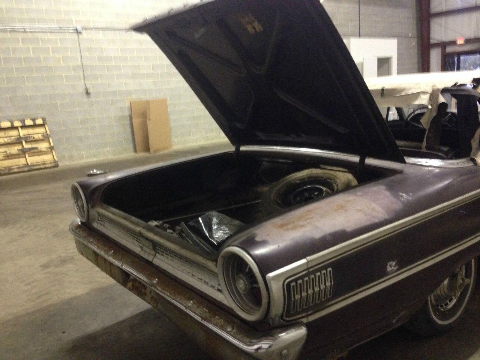 1963 Burgundy Ford Galaxie Convertible