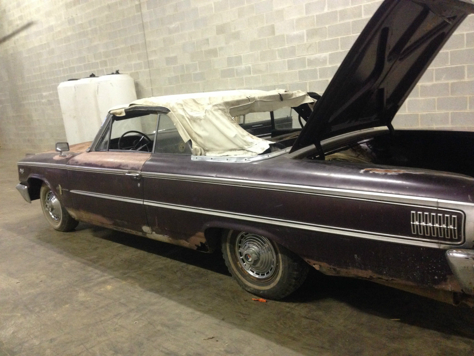 1963 Burgundy Ford Galaxie Convertible