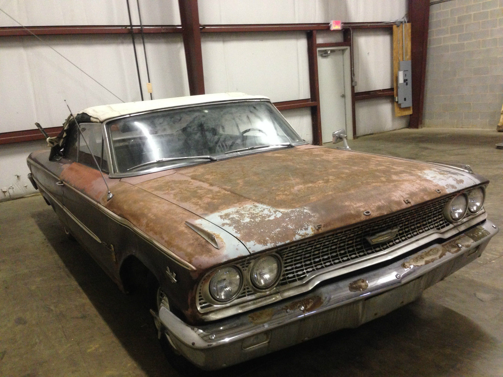 1963 Burgundy Ford Galaxie Convertible