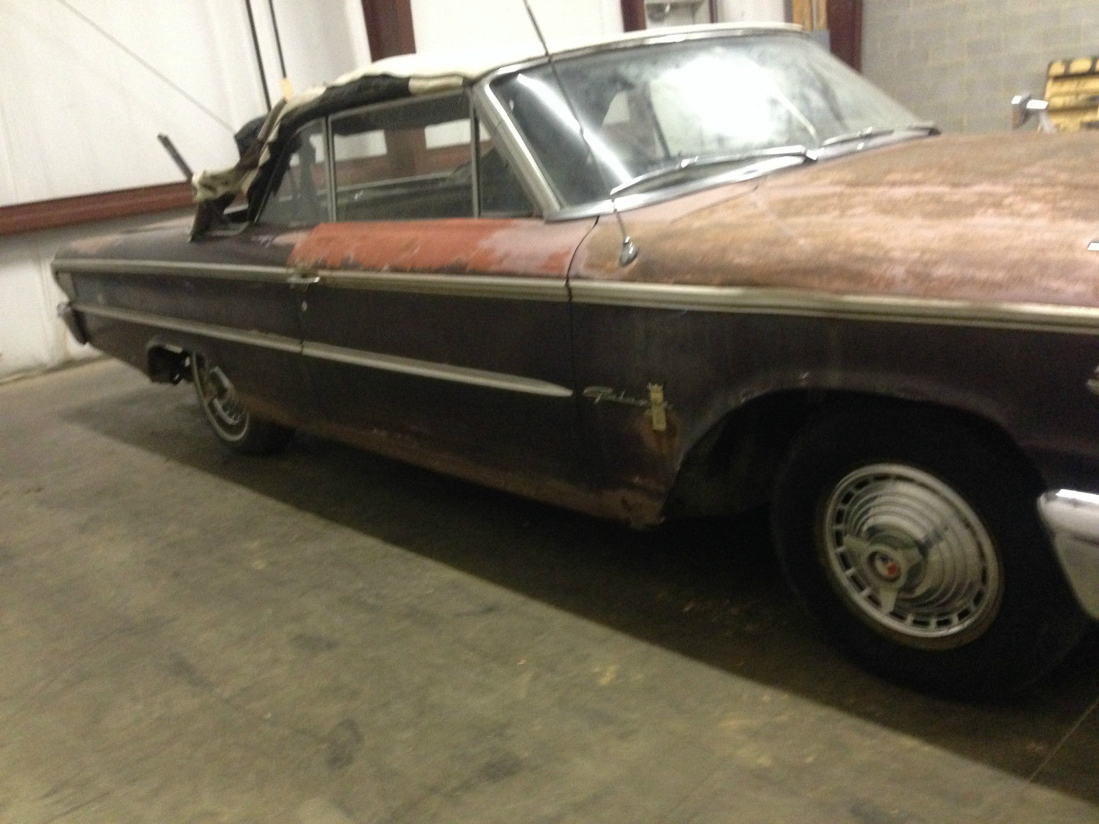 1963 Burgundy Ford Galaxie Convertible