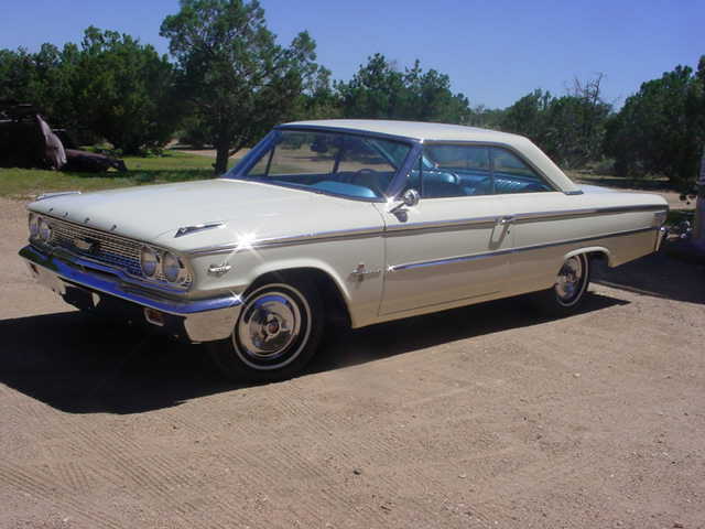 1963 White Ford Galaxie Fastback