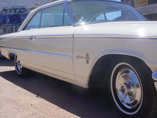 1963 White Ford Galaxie Fastback