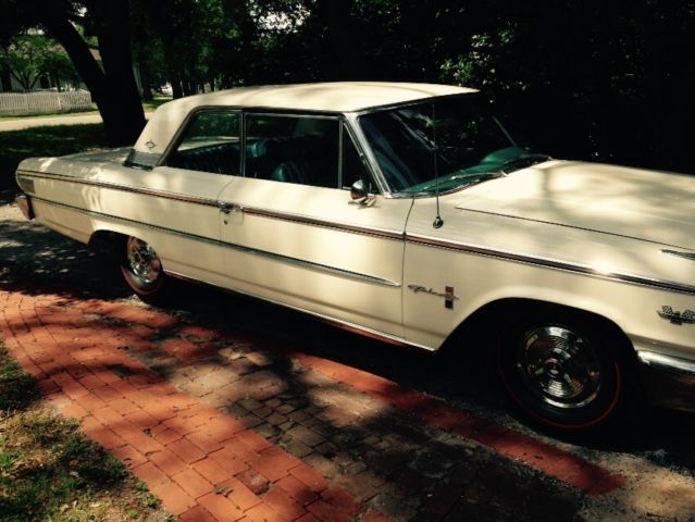 1963 White Ford Galaxie Coupe