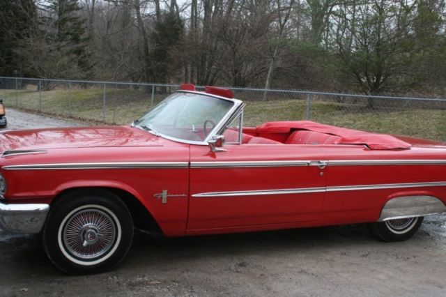 1963 Red Ford Galaxie Convertible