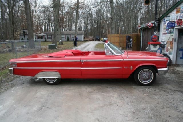 1963 Red Ford Galaxie Convertible