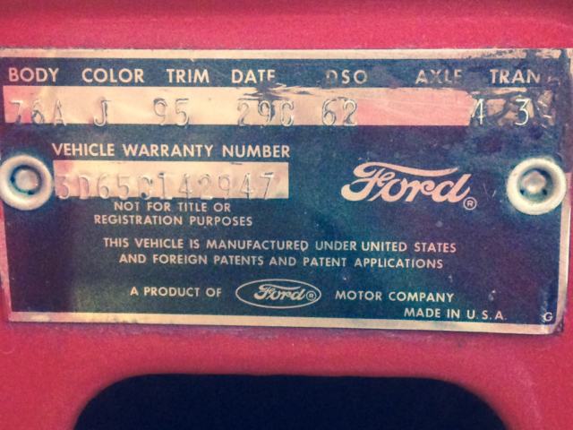 1963 Red Ford Galaxie Convertible