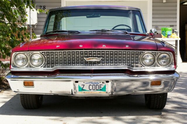 1963 Burgundy Ford Galaxie Coupe