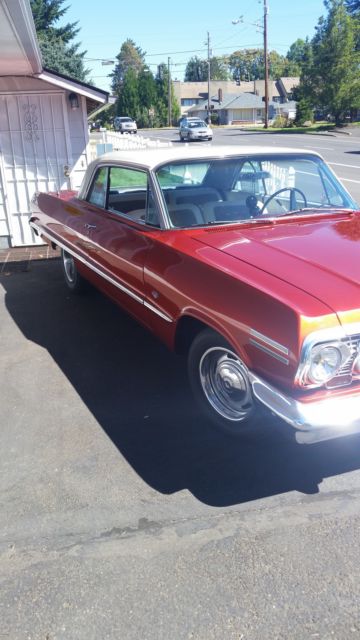1963 burnt Orange Chevrolet Impala Coupe