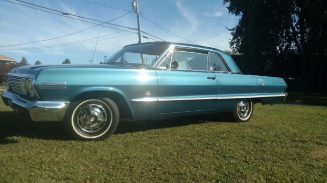 1963 Blue Chevrolet Impala Coupe
