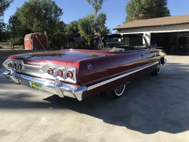 1963 Burgundy Chevrolet Impala Convertible