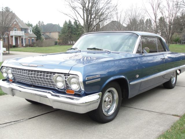 1963 Blue Chevrolet Impala Coupe