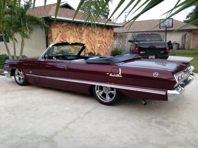 1963 Burgundy Chevrolet Impala Convertible