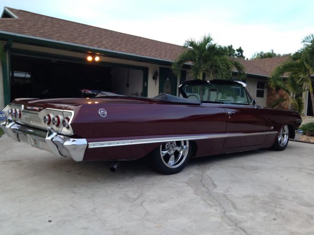 1963 Burgundy Chevrolet Impala Convertible