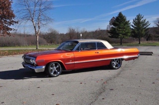 1963 Orange Chevrolet Impala Coupe